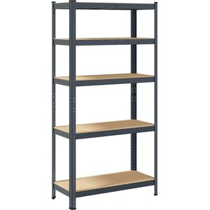 vidaXL 5-Layer Storage Shelf Steel & Engineered Wood - Garage Shelving vidaXL 5-Layer Storage Shelf Steel & Engineered Wood - Garage Shelving