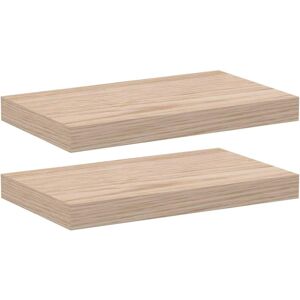 vidaXL 40x23.5x4 cm Brown Engineered Wood Wall Shelves - Wall Shelves vidaXL 40x23.5x4 cm Brown Engineered Wood Wall Shelves - Wall Shelves