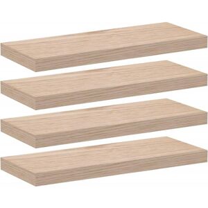 vidaXL Brown Engineered Wood Floating Shelves Set - Space-saving Wall Storage vidaXL Brown Engineered Wood Floating Shelves Set - Space-saving Wall Storage