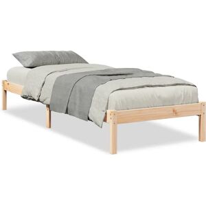 vidaXL Bettgestell - 90x220 cm - Naturales Kiefernholz vidaXL Bettgestell - 90x220 cm - Naturales Kiefernholz