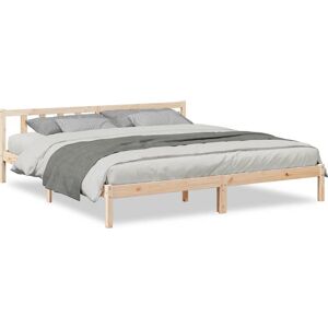 vidaXL 852440 Cadre de lit en pin massif - Lattes de soutien & Charme rustique vidaXL 852440 Cadre de lit en pin massif - Lattes de soutien & Charme rustique