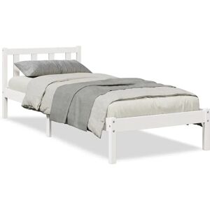vidaXL Bedframe - 90x220 cm Massief dennenhout - Wit vidaXL Bedframe - 90x220 cm Massief dennenhout - Wit