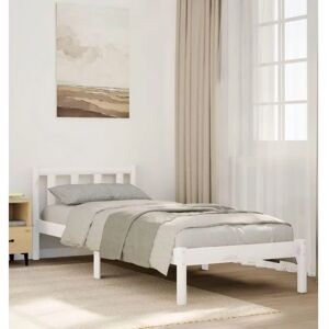 vidaXL 100x220 cm White Solid Pine Bed Frame - Support Slats vidaXL 100x220 cm White Solid Pine Bed Frame - Support Slats