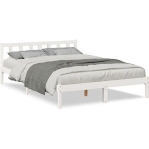 vidaXL Wit extra lang bed 140x220cm - bed vidaXL Wit extra lang bed 140x220cm - bed