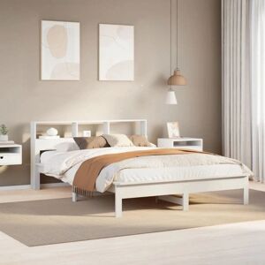 vidaXL Bookcase Bed White 120x200cm - Solid Wood Pine vidaXL Bookcase Bed White 120x200cm - Solid Wood Pine