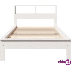 vidaXL White Bookcase Bed 100x200cm Solid Pine vidaXL White Bookcase Bed 100x200cm Solid Pine