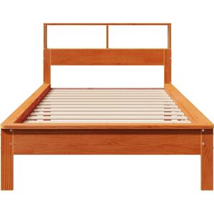 vidaXL Bookcase Bed - Brown Pinewood - 90x190cm - Bed vidaXL Bookcase Bed - Brown Pinewood - 90x190cm - Bed