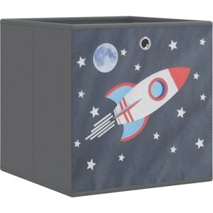 vidaXL Model Foldable Storage Boxes Grey - Storage Type Storage Boxes vidaXL Model Foldable Storage Boxes Grey - Storage Type Storage Boxes