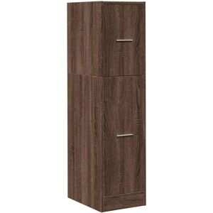 vidaXL Brown Oak Storage Cabinet - 30x41x118 cm - Durable Engineering Wood vidaXL Brown Oak Storage Cabinet - 30x41x118 cm - Durable Engineering Wood