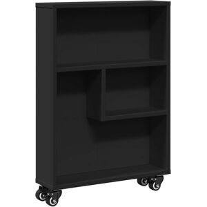vidaXL Narrow Storage Trolley Black - Storage Trolley vidaXL Narrow Storage Trolley Black - Storage Trolley