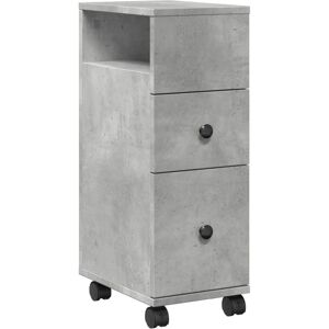 vidaXL Narrow Bathroom Cabinet & Wheels - Bathroom Storage Furniture vidaXL Narrow Bathroom Cabinet & Wheels - Bathroom Storage Furniture