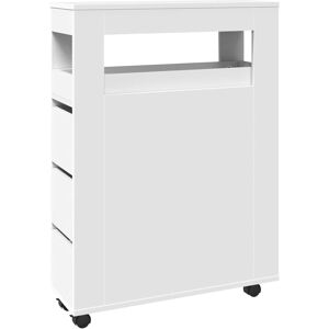 vidaXL Narrow Bathroom Cabinet with Wheels - Bathroom Cabinet vidaXL Narrow Bathroom Cabinet with Wheels - Bathroom Cabinet