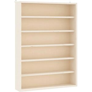 vidaXL Brown Wall Display Cabinet with 6 Shelves - Wall Display Cabinet vidaXL Brown Wall Display Cabinet with 6 Shelves - Wall Display Cabinet