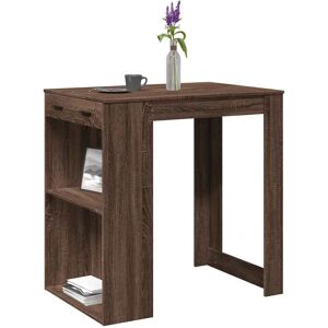 vidaXL Bar Table Brown Oak Engineered Wood - Bar Table vidaXL Bar Table Brown Oak Engineered Wood - Bar Table
