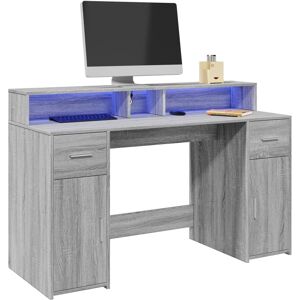 vidaXL 3309425 Desk with LED Lights - Engineered Wood vidaXL 3309425 Desk with LED Lights - Engineered Wood
