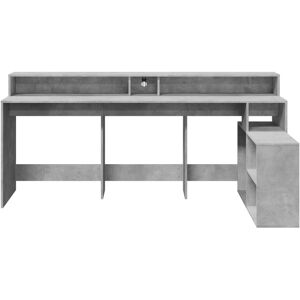 vidaXL Concrete Grey LED Light Desk 3309468 - Desk vidaXL Concrete Grey LED Light Desk 3309468 - Desk