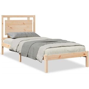 vidaXL Wooden Bed Frame 100x220 cm Rustic Support vidaXL Wooden Bed Frame 100x220 cm Rustic Support