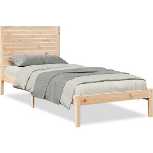 vidaXL 100x220 cm Solid Pine Bed Frame - Rustic, Stable, with Storage vidaXL 100x220 cm Solid Pine Bed Frame - Rustic, Stable, with Storage
