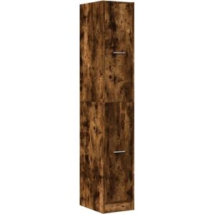 vidaXL Smoked Oak Storage Cabinet - 30x41x174.5 cm - Storage Cabinet vidaXL Smoked Oak Storage Cabinet - 30x41x174.5 cm - Storage Cabinet