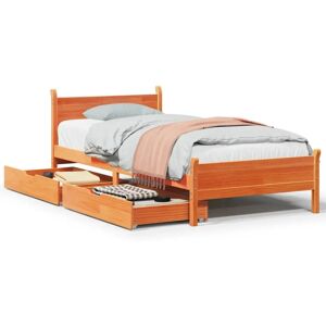 VidaXL Sengeramme med Oppbevaringsplass - Massivt Gran 135x190cm VidaXL Sengeramme med Oppbevaringsplass - Massivt Gran 135x190cm