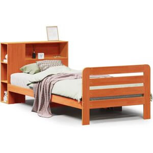 vidaXL Sengeramme - 75x190 cm - Massivt fyrretræ - Voksbrun - Sengeramme vidaXL Sengeramme - 75x190 cm - Massivt fyrretræ - Voksbrun - Sengeramme