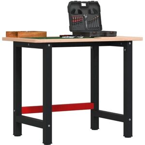 vidaXL Workbench Solid Beech Wood - Work Table - 100x60x81.5 cm vidaXL Workbench Solid Beech Wood - Work Table - 100x60x81.5 cm