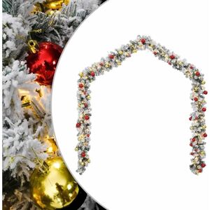 vidaXL Christmas Garland with Baubles & LED Lights - Christmas Wreath vidaXL Christmas Garland with Baubles & LED Lights - Christmas Wreath