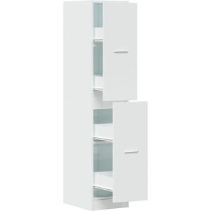 vidaXL White Storage Cabinet - 30x41x144.5 cm - High Gloss - Engineered Wood vidaXL White Storage Cabinet - 30x41x144.5 cm - High Gloss - Engineered Wood