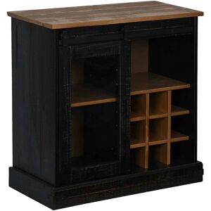 vidaXL Halden Black Sliding Sideboard - Sideboard vidaXL Halden Black Sliding Sideboard - Sideboard