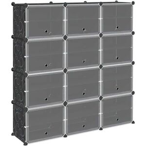 vidaXL Storage Cube Organizer - Black - 124.5x31.5x123.5cm - Storage System vidaXL Storage Cube Organizer - Black - 124.5x31.5x123.5cm - Storage System