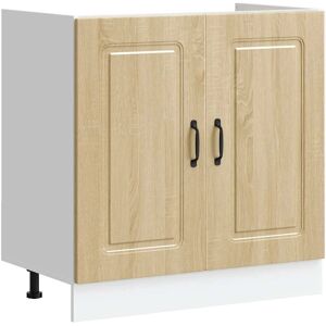 VidaXL Kalmar Sonoma Oak Sink Base Cabinet - Kitchen Storage VidaXL Kalmar Sonoma Oak Sink Base Cabinet - Kitchen Storage