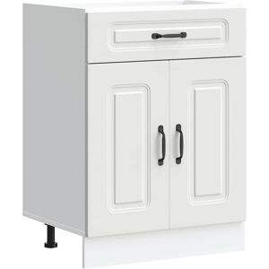 vidaXL White Engineered Wood Kitchen Storage Cabinet - Storage Cabinet vidaXL White Engineered Wood Kitchen Storage Cabinet - Storage Cabinet