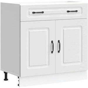 vidaXL Kalmar White Kitchen Storage Cabinet - Kitchen Storage Cabinet vidaXL Kalmar White Kitchen Storage Cabinet - Kitchen Storage Cabinet