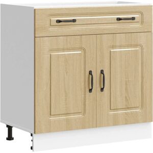 vidaXL Kitchen Base Cabinet Kalmar Sonoma Oak - Engineered Wood vidaXL Kitchen Base Cabinet Kalmar Sonoma Oak - Engineered Wood