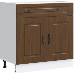 vidaXL Kitchen Base Cabinet Kalmar Brown Wood Look - Kitchen Cabinet vidaXL Kitchen Base Cabinet Kalmar Brown Wood Look - Kitchen Cabinet