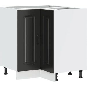 vidaXL Kalmar Corner Base Cabinet - Black - Kitchen Storage vidaXL Kalmar Corner Base Cabinet - Black - Kitchen Storage
