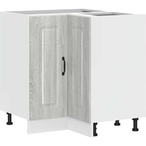 vidaXL Kitchen Corner Base Cabinet Grey Sonoma Engineered Wood - Kitchen Corner Base Cabinet vidaXL Kitchen Corner Base Cabinet Grey Sonoma Engineered Wood - Kitchen Corner Base Cabinet