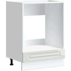 vidaXL Kalmar Oven Cabinet White Gloss High Engineered Wood vidaXL Kalmar Oven Cabinet White Gloss High Engineered Wood