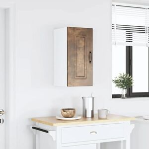 vidaXL Kalmar Smoked Oak Wall Cabinet - Wall Cabinet vidaXL Kalmar Smoked Oak Wall Cabinet - Wall Cabinet