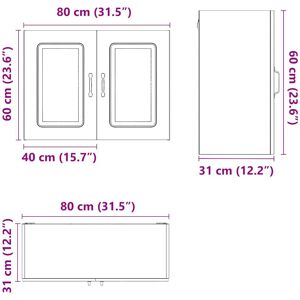 vidaXL Kitchen Storage Cabinet - Kalmar White High Gloss vidaXL Kitchen Storage Cabinet - Kalmar White High Gloss