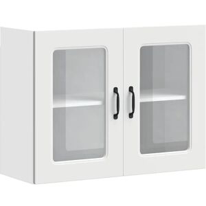 vidaXL Armoire Murale de Cuisine avec Porte en Verre Kalmar Blanc - Rangements Cuisine vidaXL Armoire Murale de Cuisine avec Porte en Verre Kalmar Blanc - Rangements Cuisine