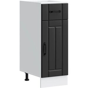 vidaXL Black Engineered Wood Kitchen Base Cabinet - Kitchen Cabinet vidaXL Black Engineered Wood Kitchen Base Cabinet - Kitchen Cabinet