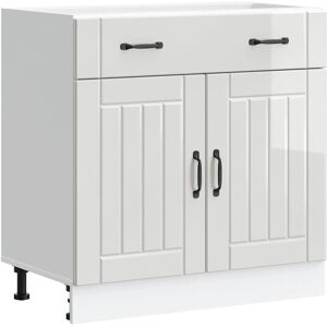 vidaXL White Hochglanz Kitchen Base Cabinet - Storage & Durable Material vidaXL White Hochglanz Kitchen Base Cabinet - Storage & Durable Material