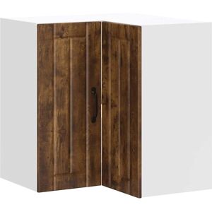 vidaXL Wall Corner Kitchen Cabinet - Smoked Oak - Kitchen Storage vidaXL Wall Corner Kitchen Cabinet - Smoked Oak - Kitchen Storage