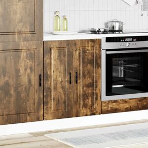 vidaXL Porto Smoked Oak Kitchen Base Cabinet - Kitchen Base Cabinet vidaXL Porto Smoked Oak Kitchen Base Cabinet - Kitchen Base Cabinet