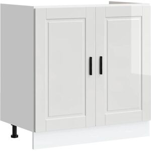 vidaXL White High Gloss Porto Sink Base Cabinet - 80x46x81.5 cm vidaXL White High Gloss Porto Sink Base Cabinet - 80x46x81.5 cm