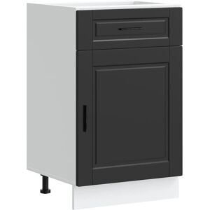 vidaXL Porto Black Kitchen Base Cabinet - Kitchen Cabinet vidaXL Porto Black Kitchen Base Cabinet - Kitchen Cabinet