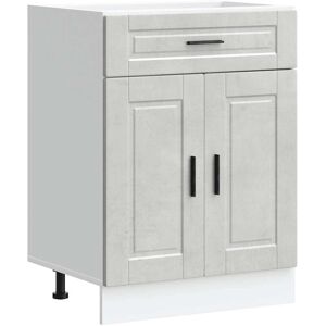 vidaXL Kitchen Base Cabinet Porto Concrete Grey - Kitchen Base Cabinet vidaXL Kitchen Base Cabinet Porto Concrete Grey - Kitchen Base Cabinet