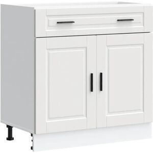 VidaXL White Engineered Wood Kitchen Base Cabinet - Kitchen Base Cabinet VidaXL White Engineered Wood Kitchen Base Cabinet - Kitchen Base Cabinet