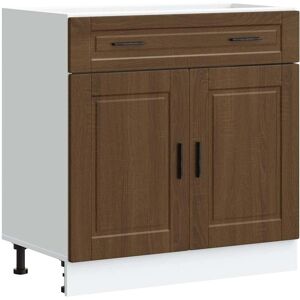 vidaXL Porto Brown Oak Kitchen Base Cabinet - Kitchen Base Cabinet vidaXL Porto Brown Oak Kitchen Base Cabinet - Kitchen Base Cabinet